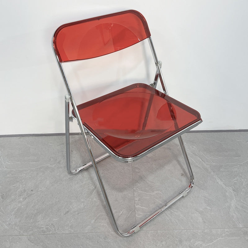 Industrial Style Coffee Shop Milk Tea Shop Stainless Steel Folding Chair