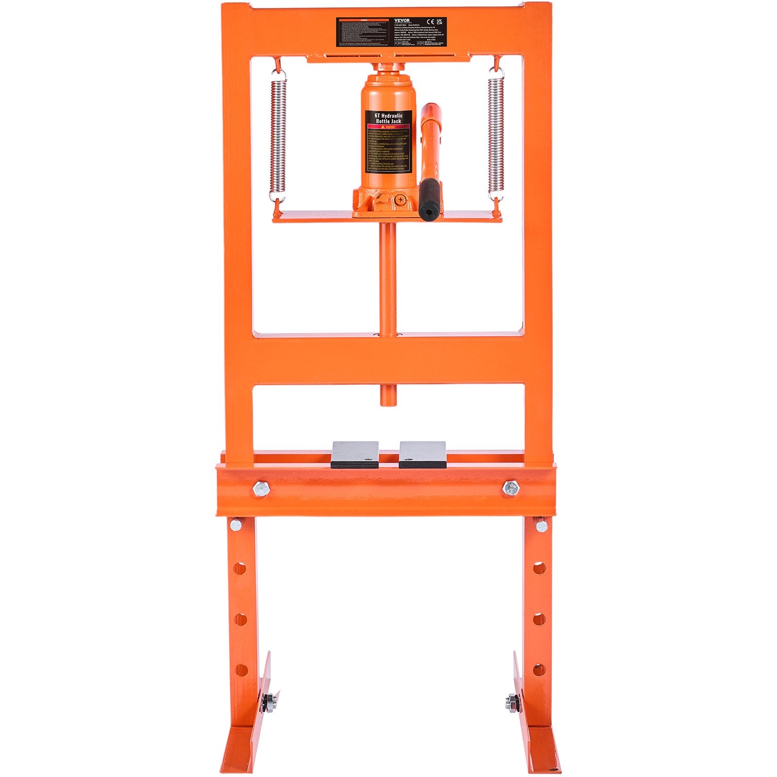 Hydraulic Shop Press, 6 Ton H-Frame Hydraulic GarageShop Floor Press, Adjustable Shop Press With Press Plates, Heavy Duty Hydraulic Press For Garage, Shop, Workshop