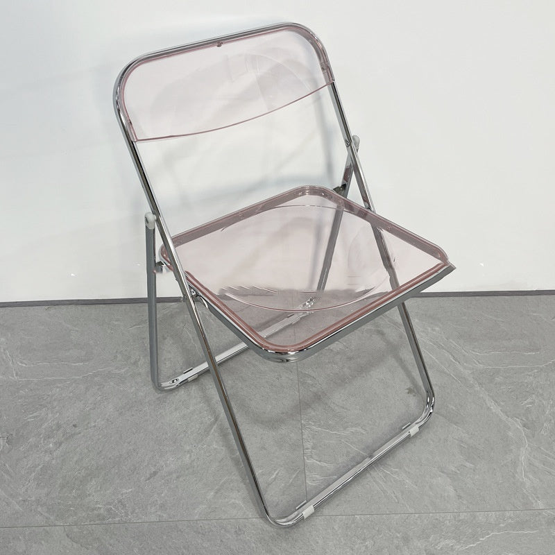 Industrial Style Coffee Shop Milk Tea Shop Stainless Steel Folding Chair