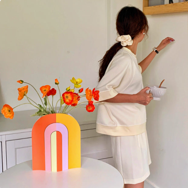 Coffee Shop Cardboard Vase Decoration Ornaments