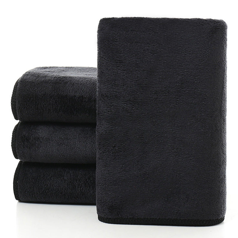 Microfiber Black Absorbent Towel Thickened Soft Lint-free Car Wash Shop Barber Shop