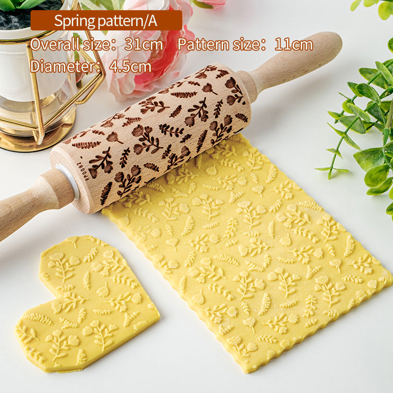 Home Cookie Flip Crust Print Roller Kitchen Baking Tools