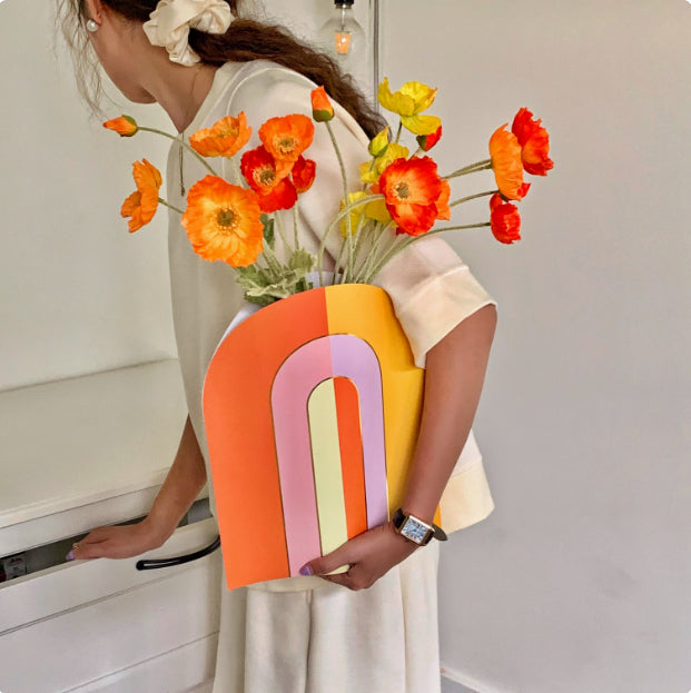 Coffee Shop Cardboard Vase Decoration Ornaments