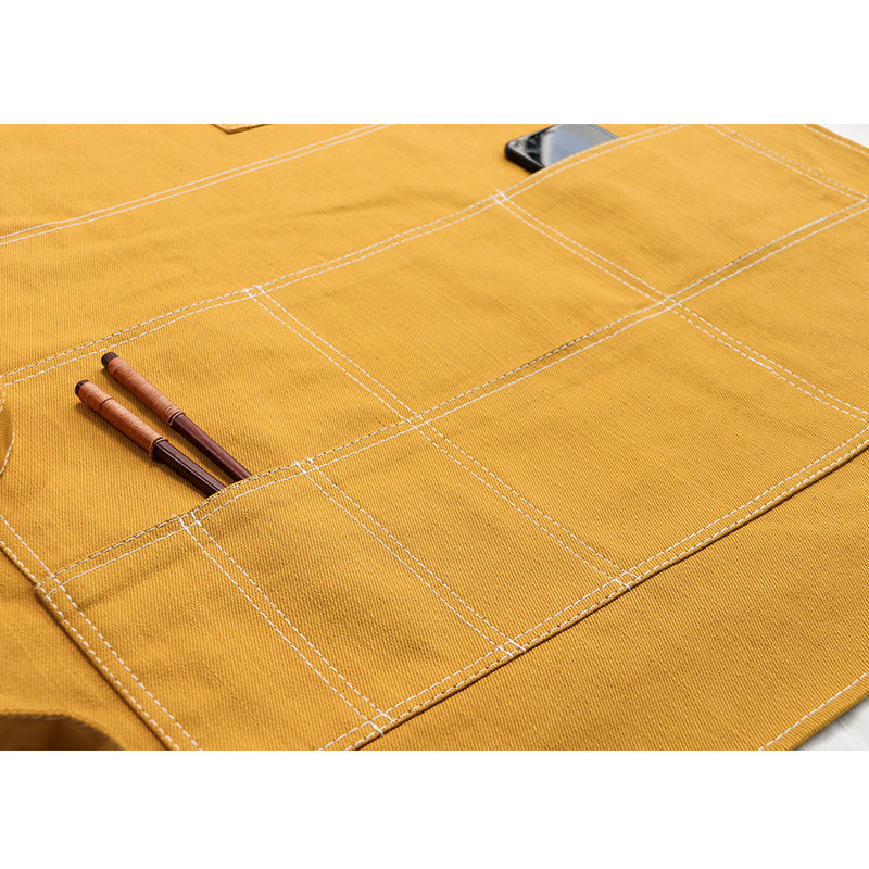 Printing Flower Shop Denim Apron Overalls