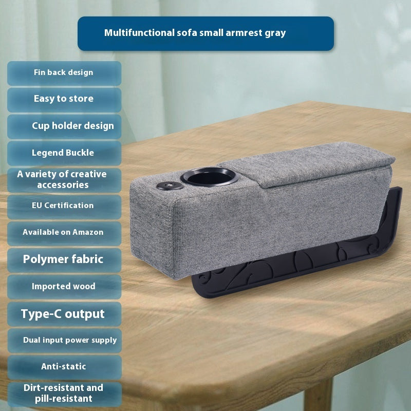 Smart Sofa Handrail Wireless Charger Mobile Phone Holder Accessories Storage