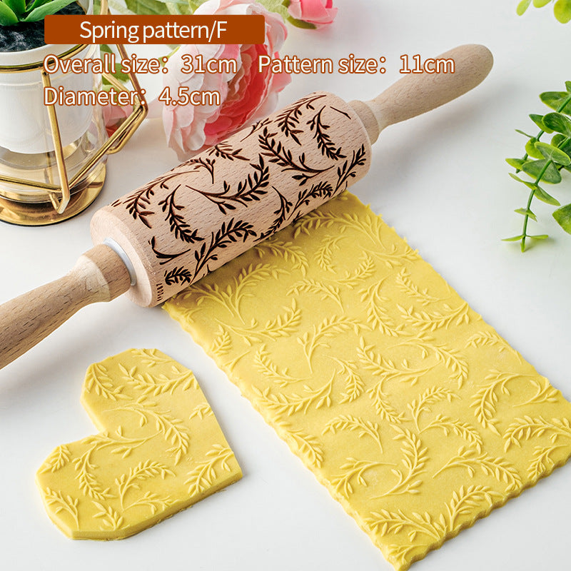 Home Cookie Flip Crust Print Roller Kitchen Baking Tools
