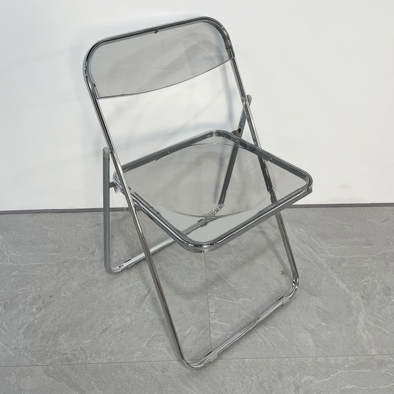 Industrial Style Coffee Shop Milk Tea Shop Stainless Steel Folding Chair