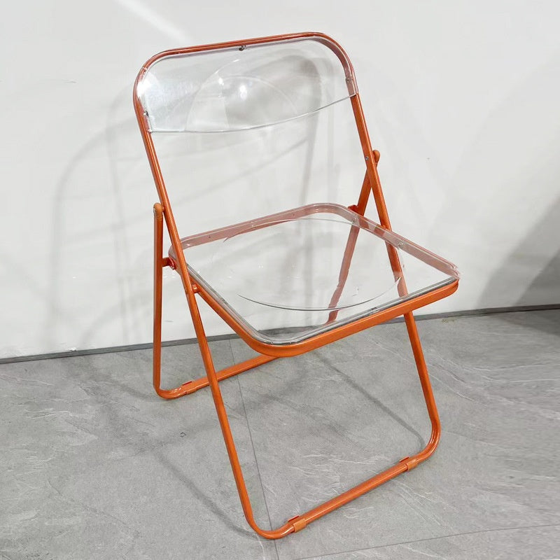 Industrial Style Coffee Shop Milk Tea Shop Stainless Steel Folding Chair