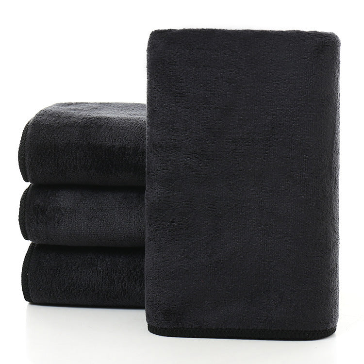 Microfiber Black Absorbent Towel Thickened Soft Lint-free Car Wash Shop Barber Shop