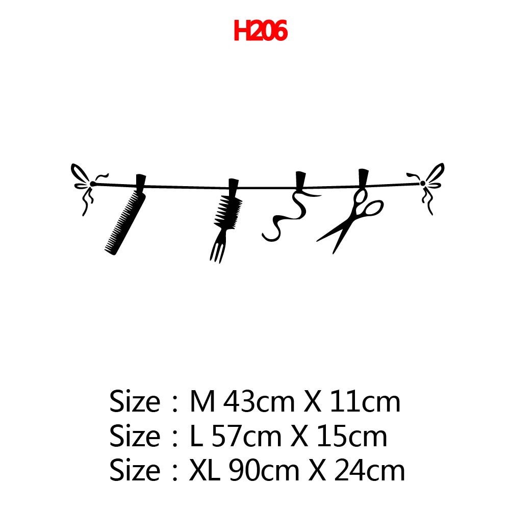 Carved Pattern Barber Shop Window Sticker