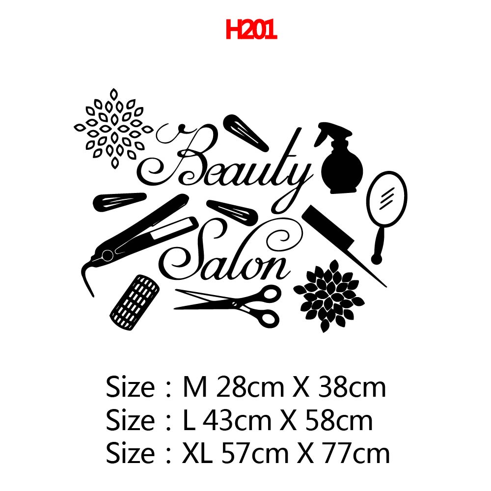 Carved Pattern Barber Shop Window Sticker