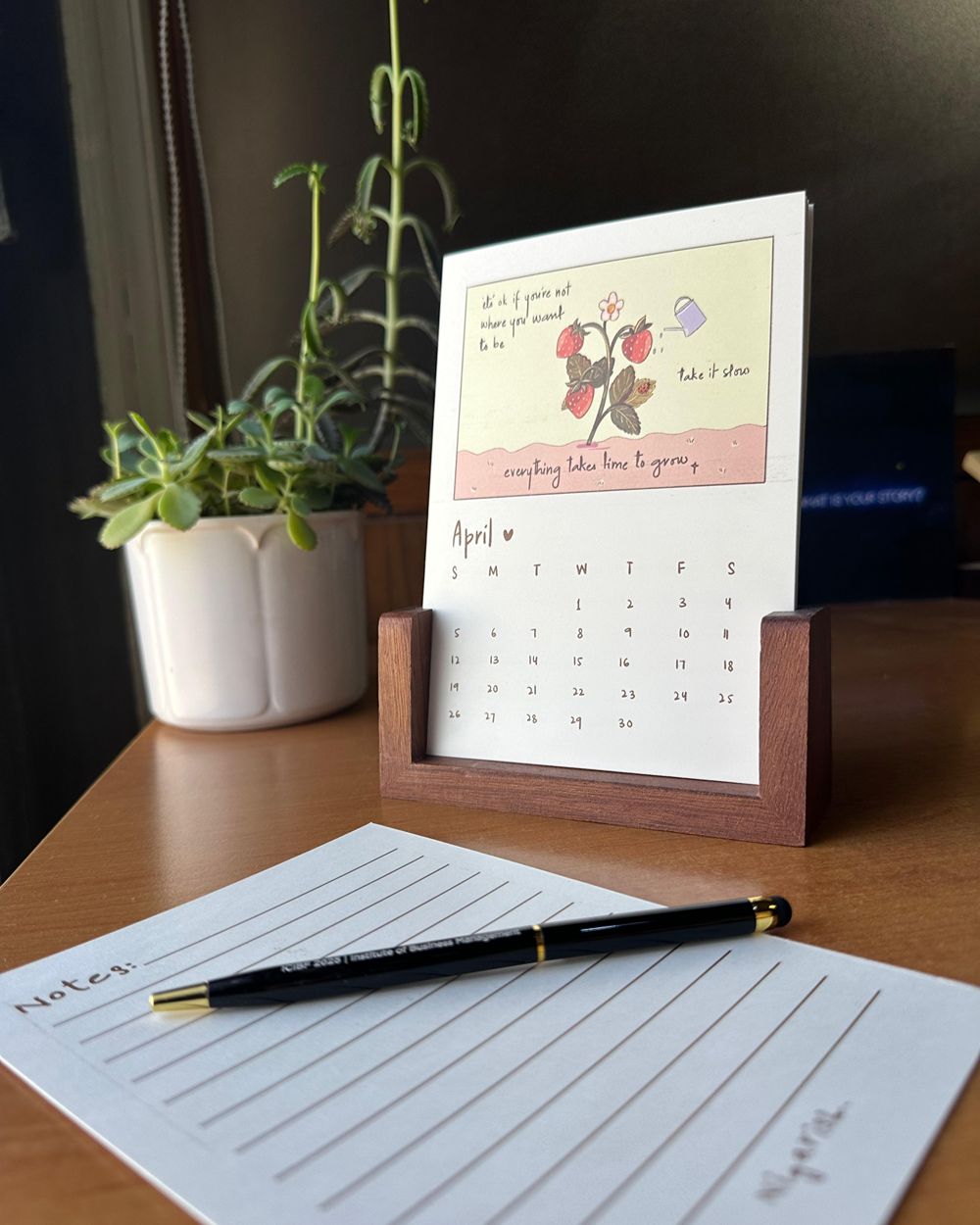 Calendar 2026 | A Year of Quiet Comfort and Magic - With Wooden Stand