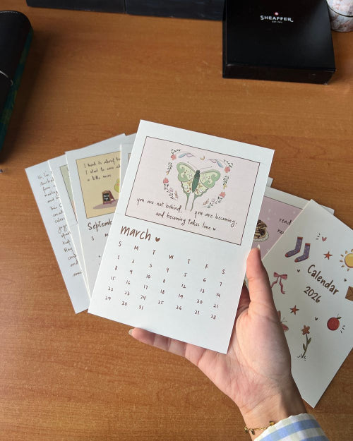 Calendar 2026 | A Year of Quiet Comfort and Magic - With Wooden Stand