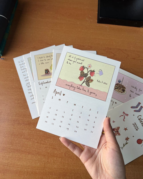 Calendar 2026 | A Year of Quiet Comfort and Magic - With Wooden Stand