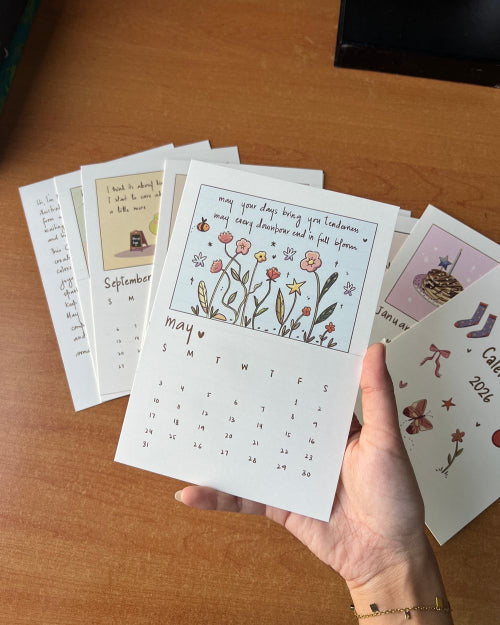 Calendar 2026 | A Year of Quiet Comfort and Magic - With Wooden Stand