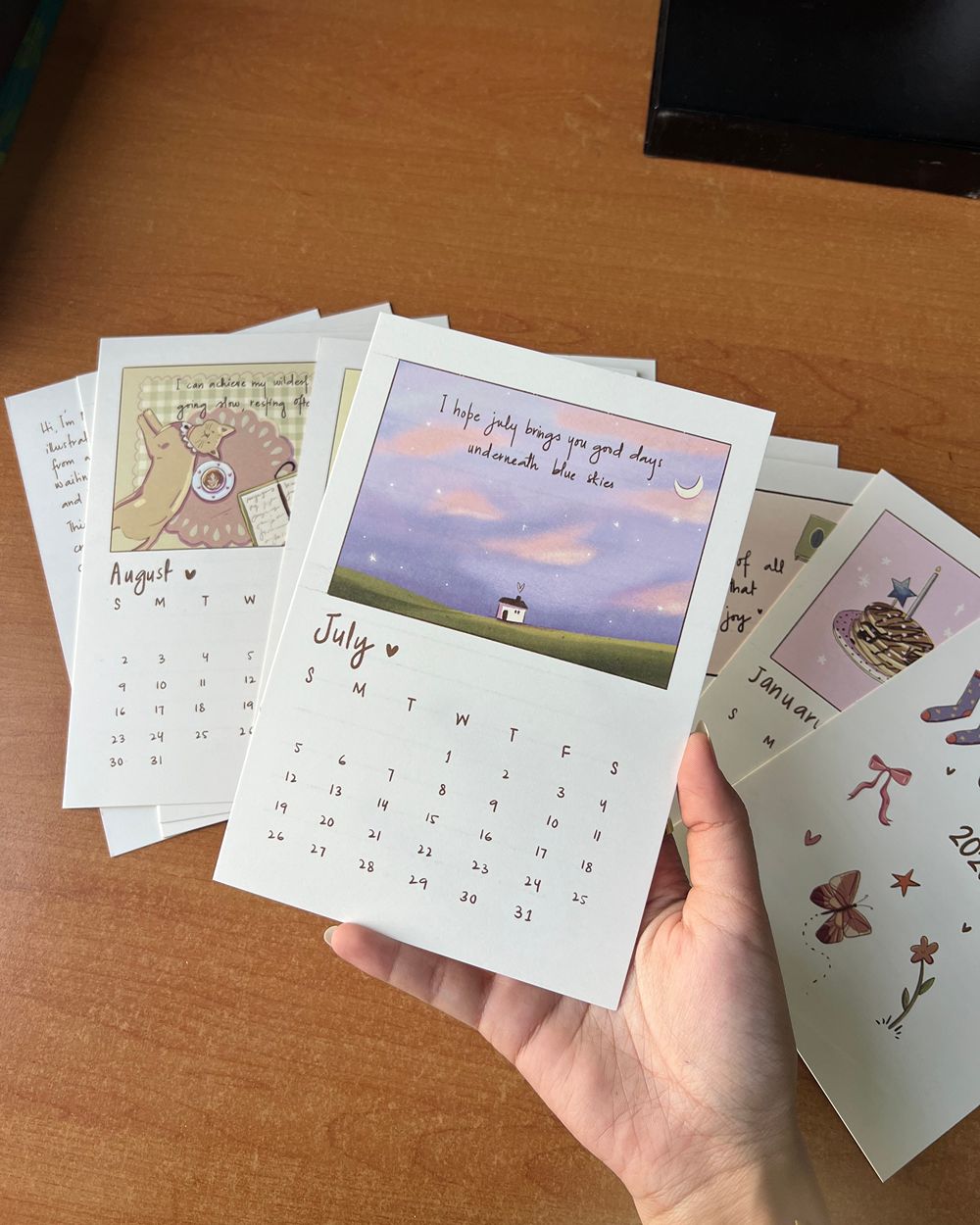Calendar 2026 | A Year of Quiet Comfort and Magic - With Wooden Stand