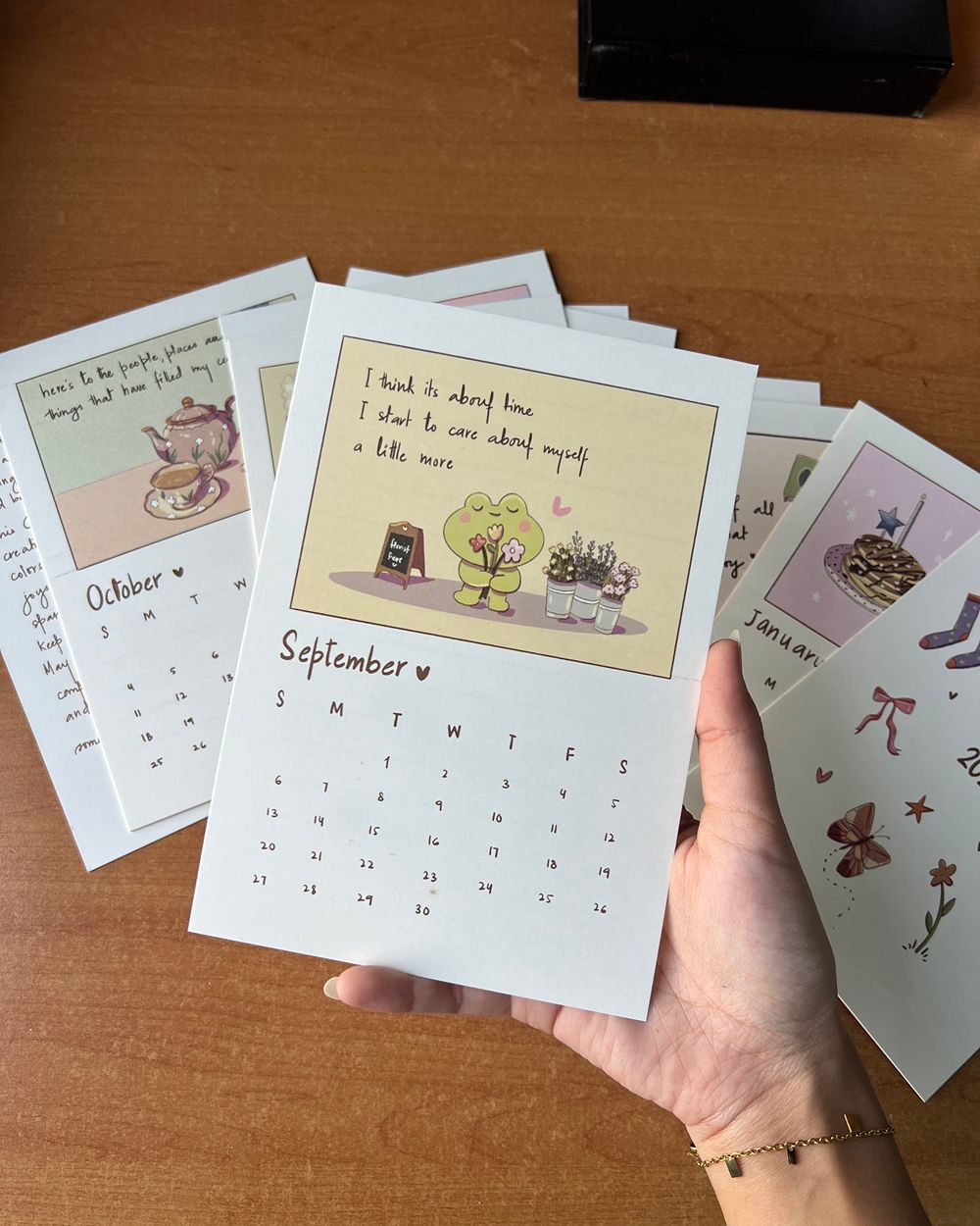 Calendar 2026 | A Year of Quiet Comfort and Magic - With Wooden Stand