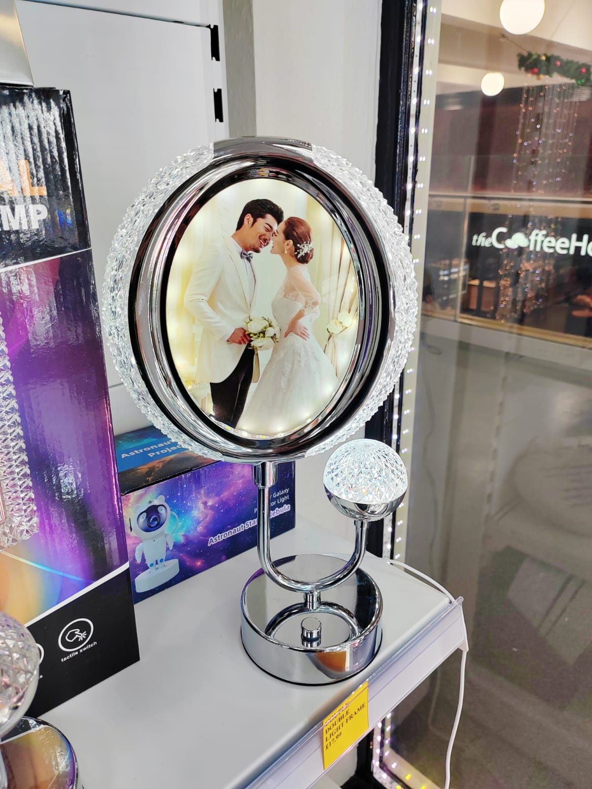 LED Lamp Photo Frame, Room Decor Photo Lamp, Crystal Round Shape Photo Lamp Frame