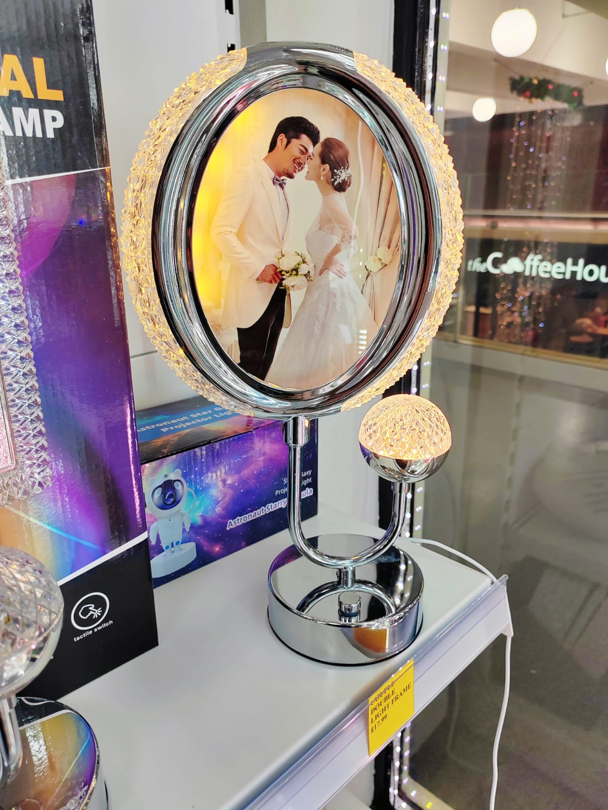 LED Lamp Photo Frame, Room Decor Photo Lamp, Crystal Round Shape Photo Lamp Frame
