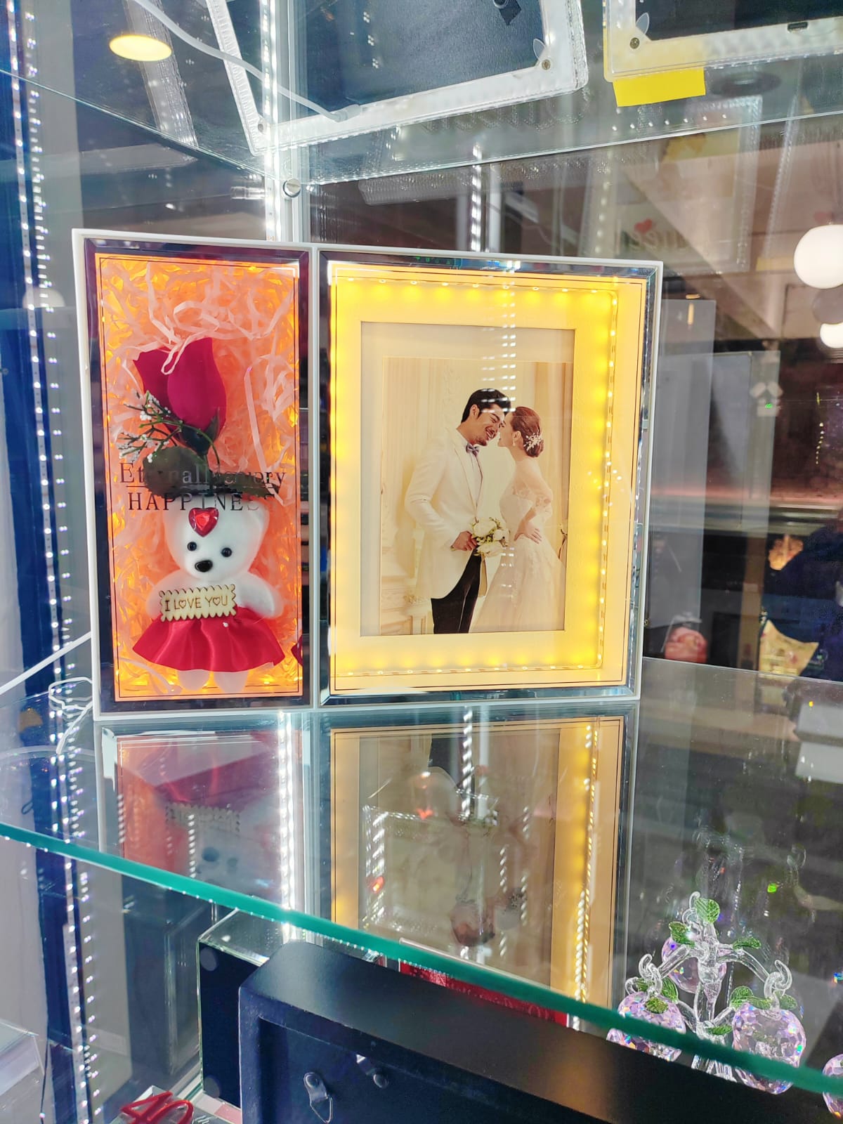 Dinazire Photo Frame Gift with 2 Rings ,Photo Frame Special Customized Gift/Engagement Gift/Gift for