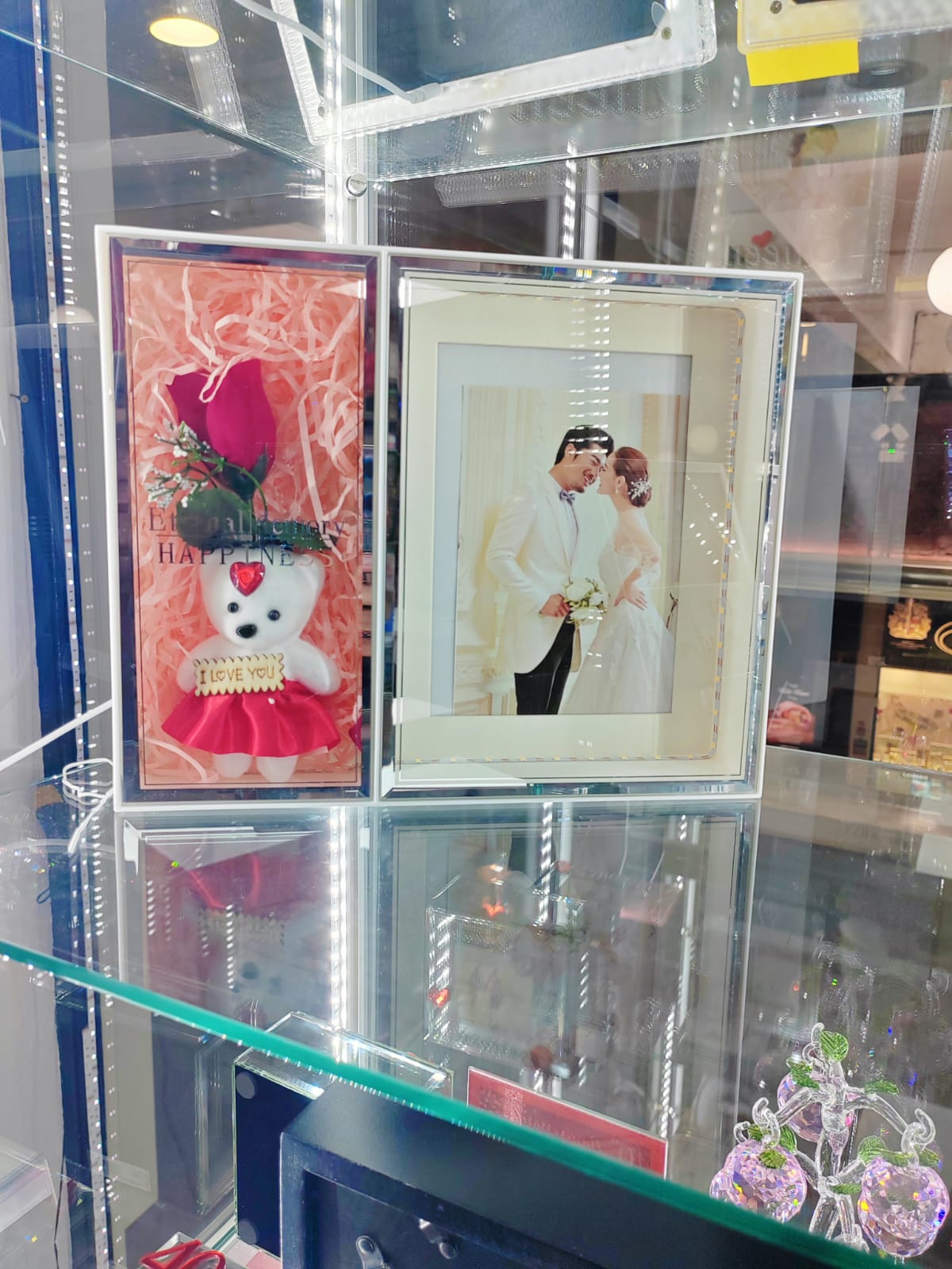 Dinazire Photo Frame Gift with 2 Rings ,Photo Frame Special Customized Gift/Engagement Gift/Gift for