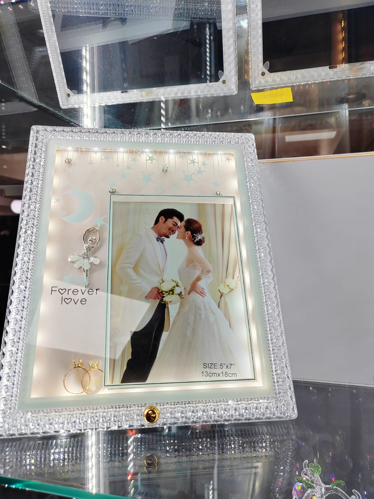 NEW Wedding Photo Frame as Memorial Gifts Glass picture frame with LED light Sublimation Picture Frame