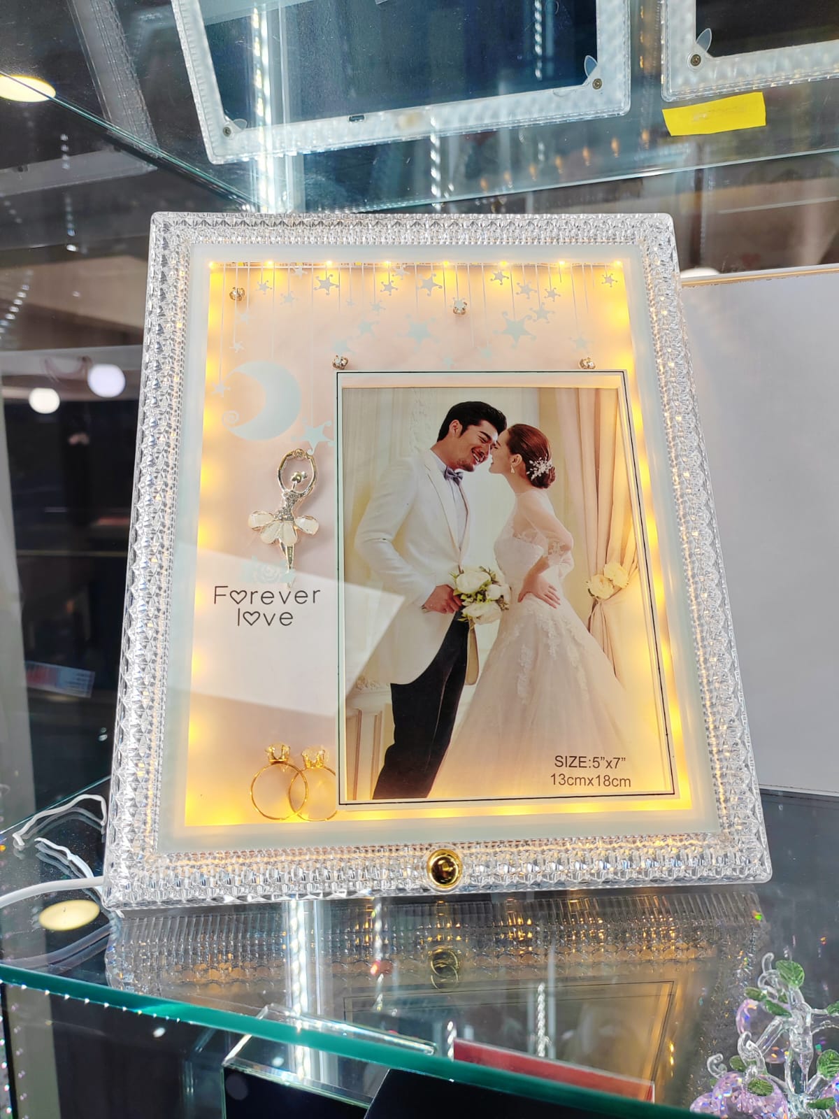 NEW Wedding Photo Frame as Memorial Gifts Glass picture frame with LED light Sublimation Picture Frame