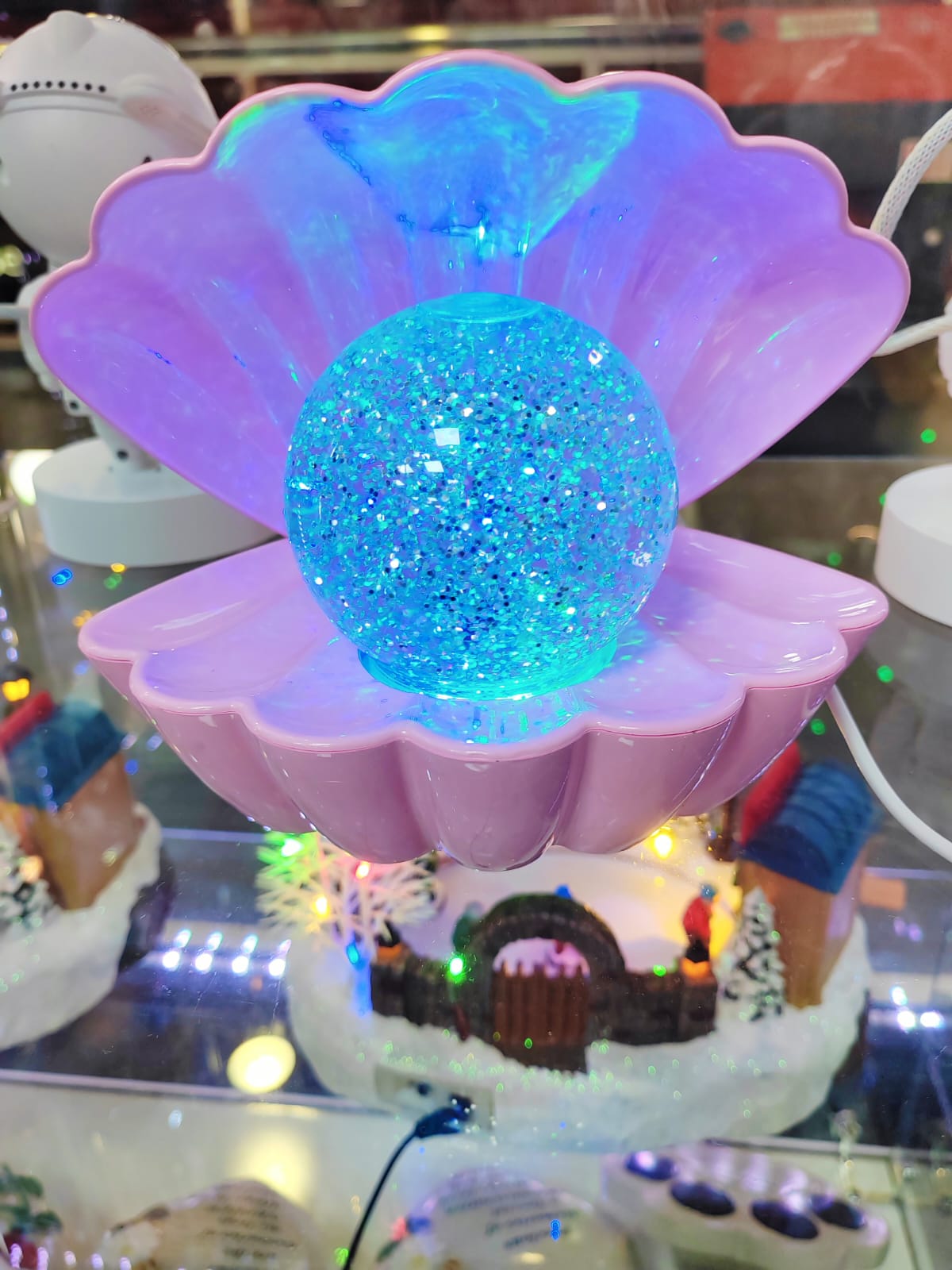 Tianhua Us Modern Smart LED RGB Fog Ball Sea Pearl Shell Lamp for Table Light