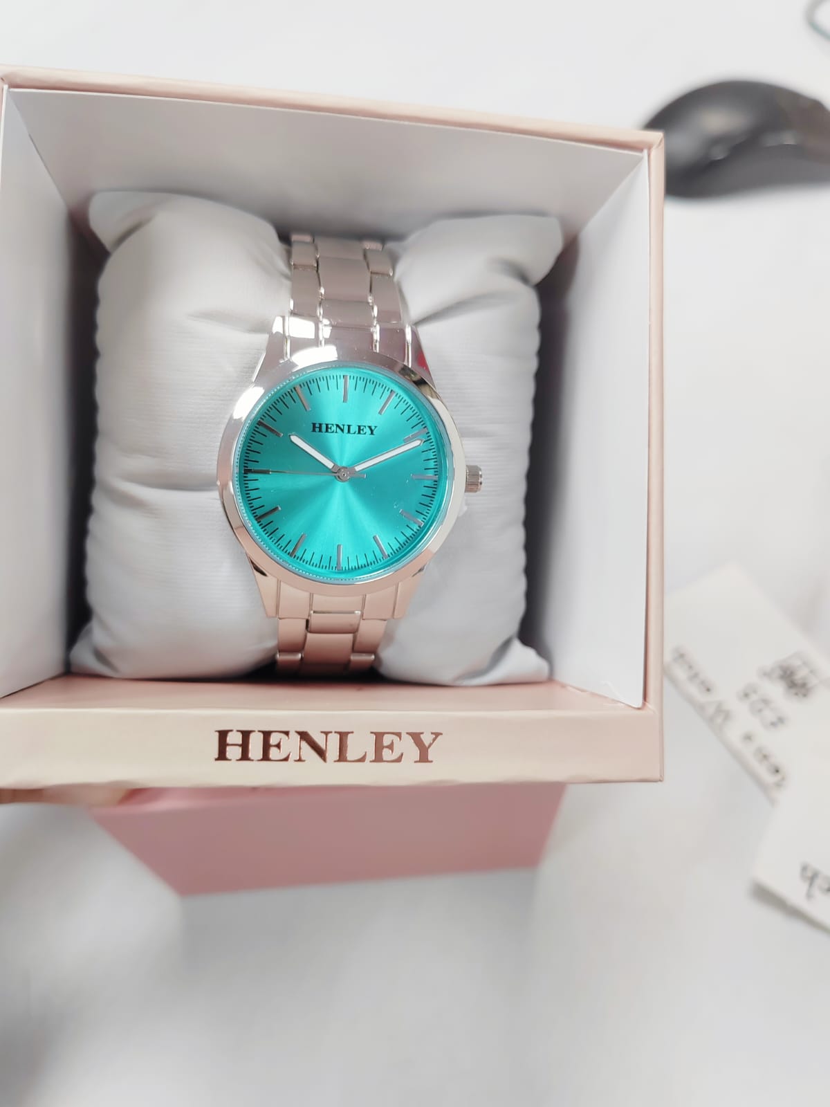 Henley Women's Watch | Silver Tone | Blue Sunburst Dial | Stainless Steel Bracelet