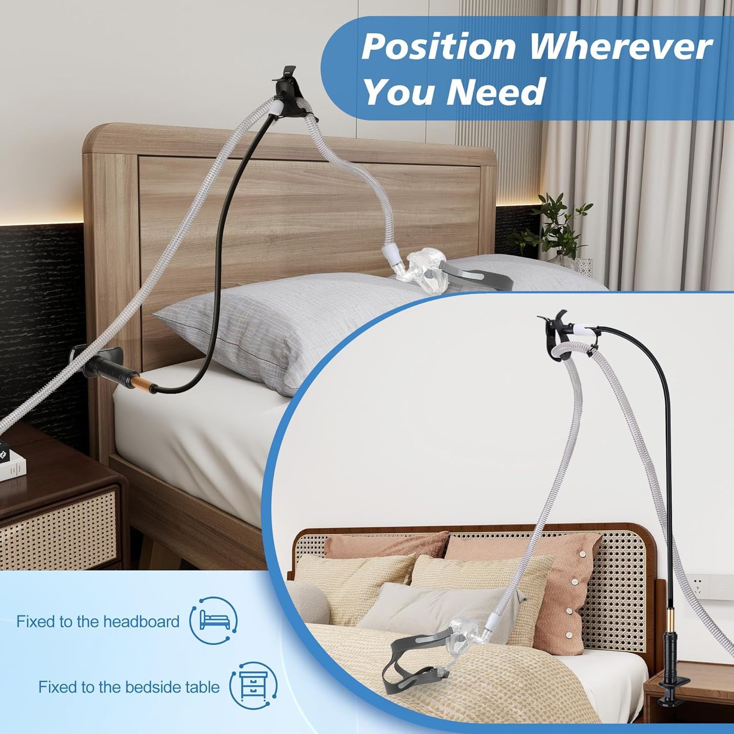 Hospital Home Bedside Fixed Ventilator Hose Bracket