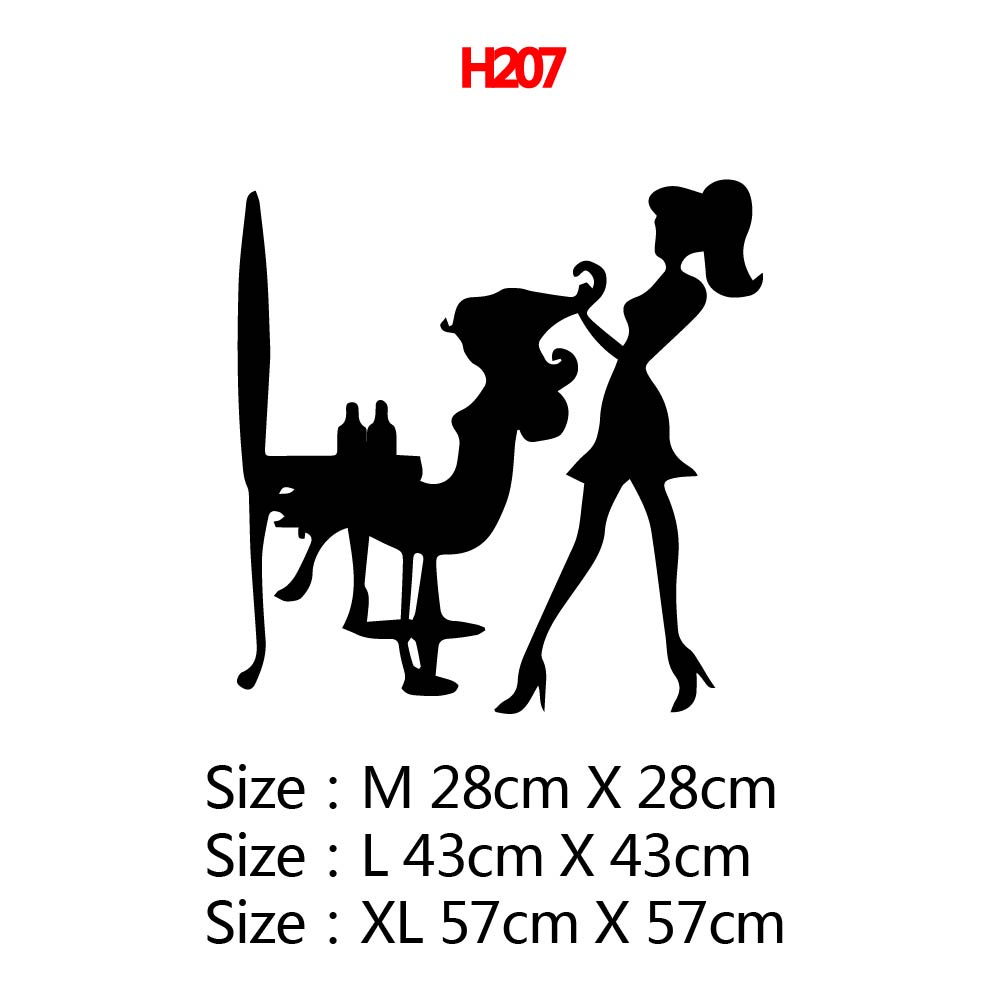 Carved Pattern Barber Shop Window Sticker