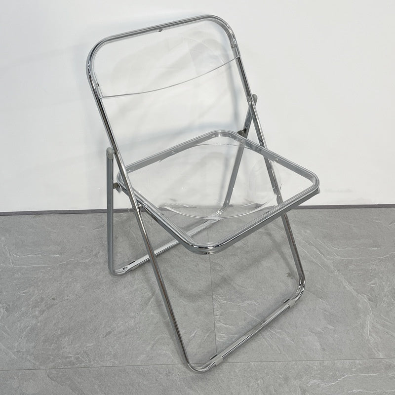 Industrial Style Coffee Shop Milk Tea Shop Stainless Steel Folding Chair