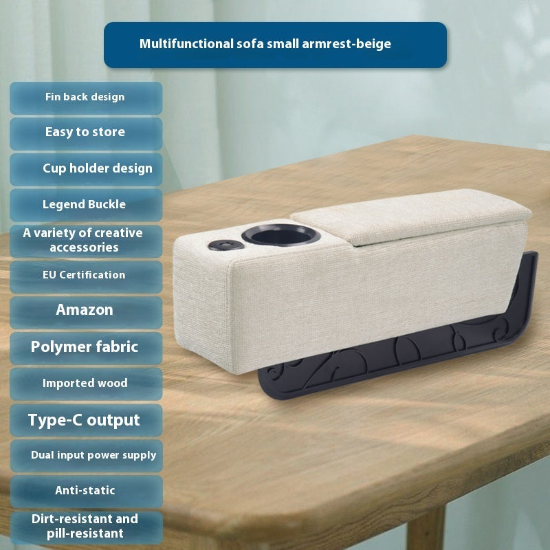 Smart Sofa Handrail Wireless Charger Mobile Phone Holder Accessories Storage