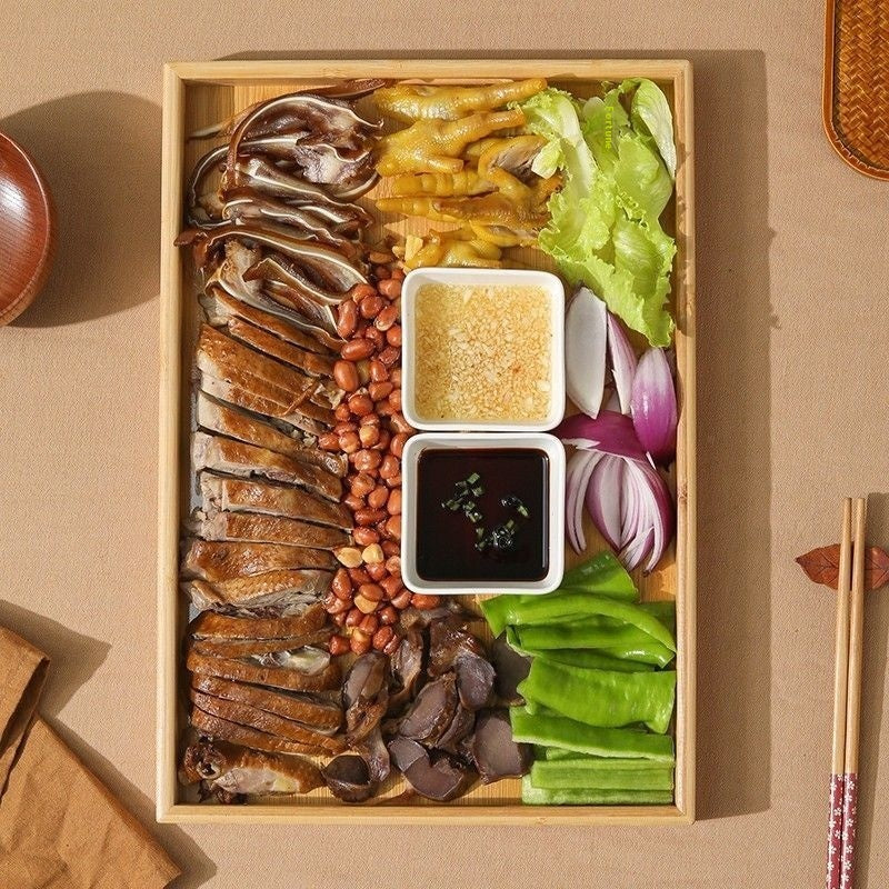 Barbecue Plate Bamboo Tray For Barbecue Shop
