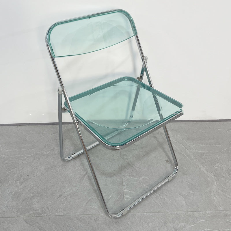 Industrial Style Coffee Shop Milk Tea Shop Stainless Steel Folding Chair