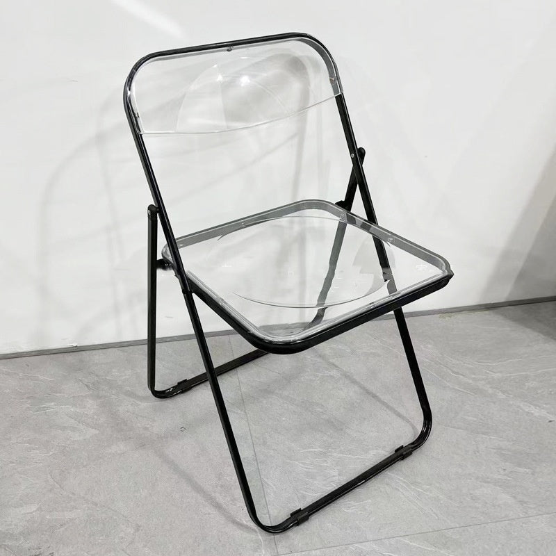 Industrial Style Coffee Shop Milk Tea Shop Stainless Steel Folding Chair