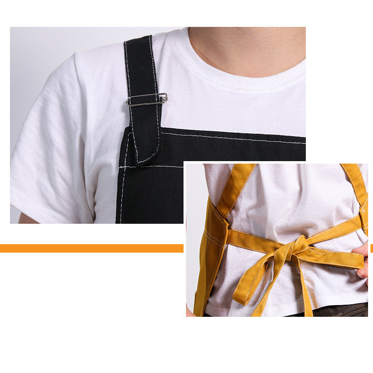 Printing Flower Shop Denim Apron Overalls