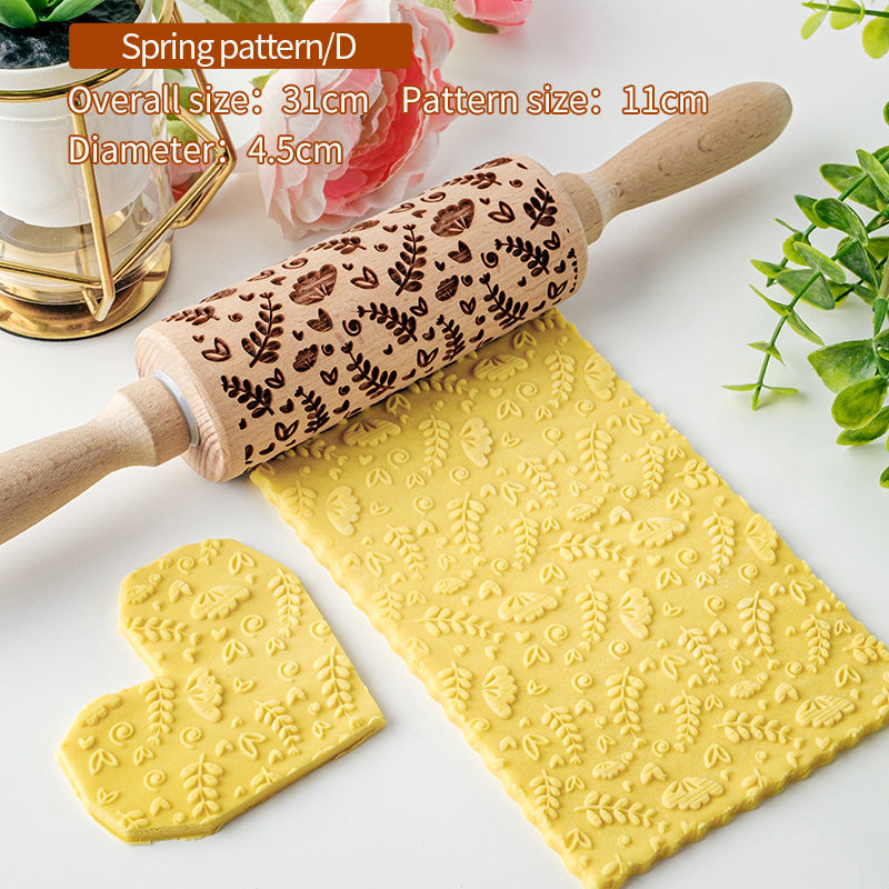 Home Cookie Flip Crust Print Roller Kitchen Baking Tools