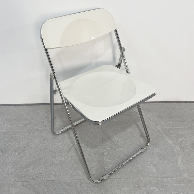 Industrial Style Coffee Shop Milk Tea Shop Stainless Steel Folding Chair