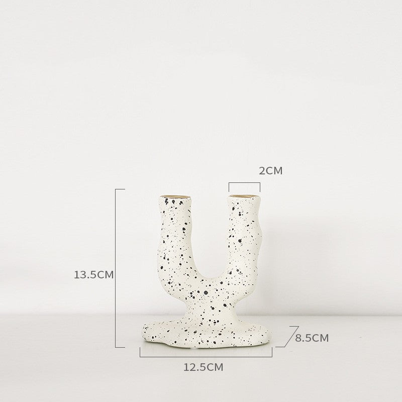 Ink Sprinkling Candlestick Coffee Shop Decorations