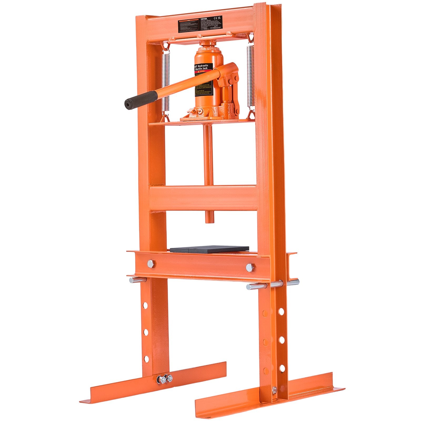Hydraulic Shop Press, 6 Ton H-Frame Hydraulic GarageShop Floor Press, Adjustable Shop Press With Press Plates, Heavy Duty Hydraulic Press For Garage, Shop, Workshop